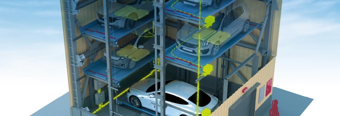 エレベータパーキングの省電力・EV充電システムについて