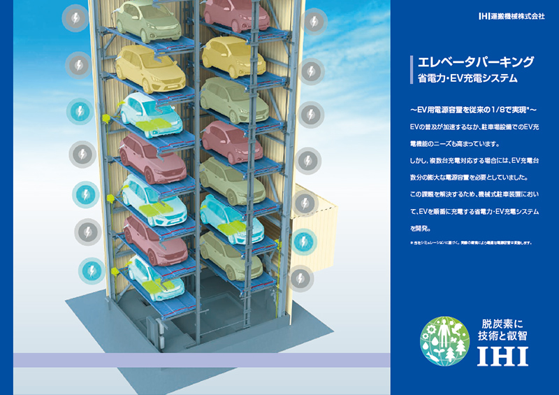 エレベータパーキング省電力・EV充電システム